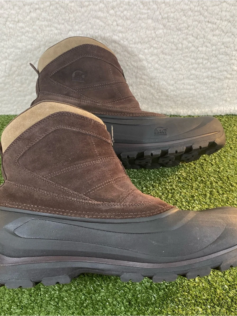 Sorel Cold Mountain Thinsulate Boots Mens Size 13 Brown Zip Duck Waterproof